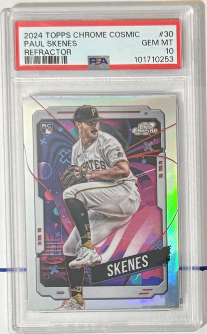 2024 Paul Skenes — Cosmic Chrome Base [Refractor] — PSA 10 — front — Inventory P120-A