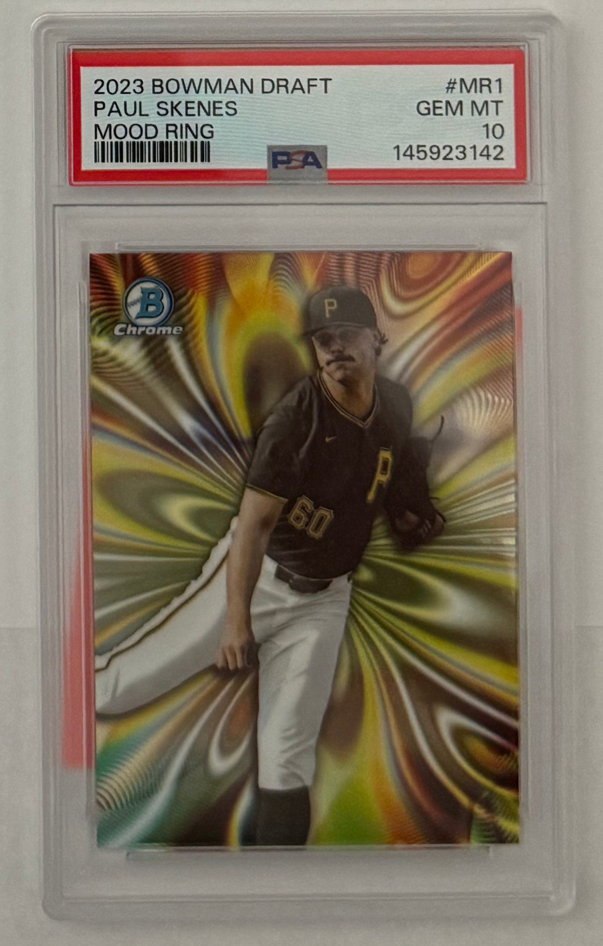 2023 Paul Skenes — Bowman Draft Mood Ring — PSA 10 — front — Inventory P120-D
