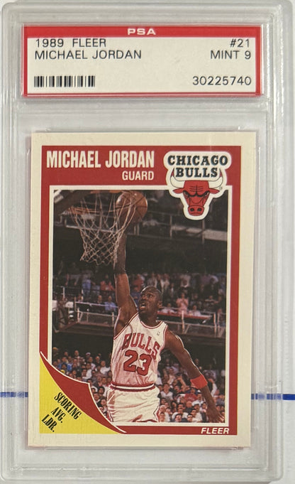1989 Michael Jordan — Fleer Base — PSA 9 — front — Inventory P124-B