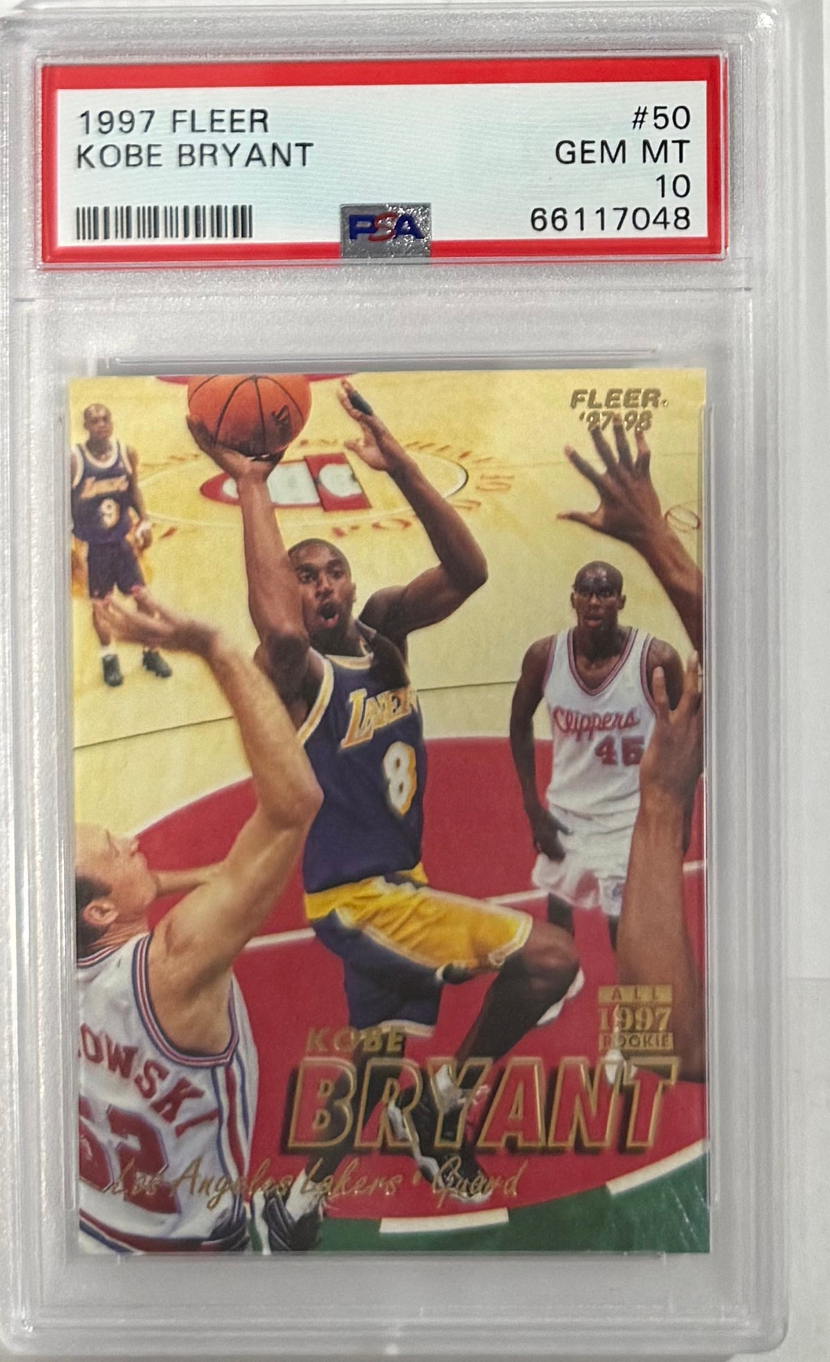 1997-98 Kobe Bryant — Fleer Base — PSA 10 — front — Inventory P124-C