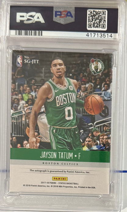 2017-18 Jayson Tatum — Status Signatures [Pink] — PSA 9 — back — Inventory P125-A