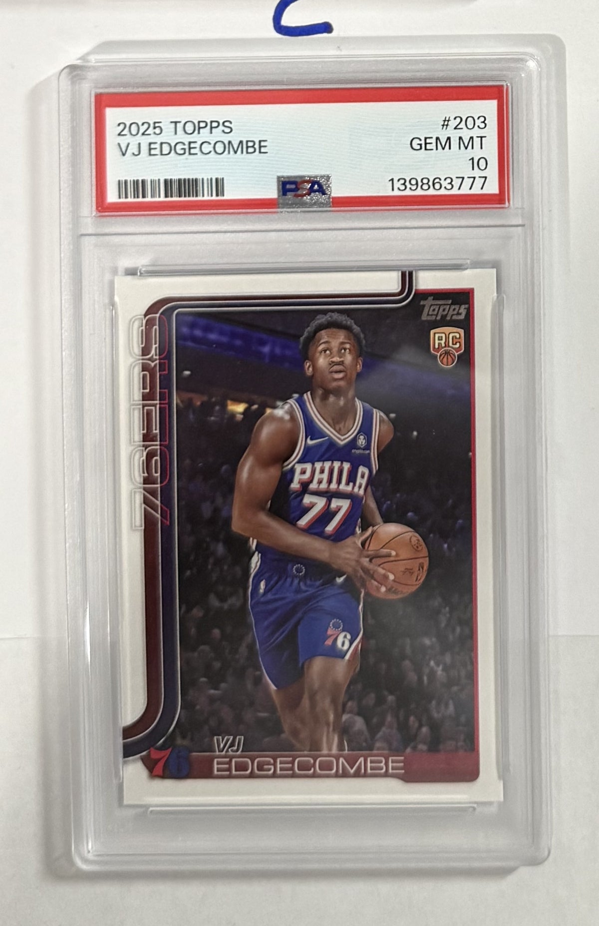 2025-26 VJ Edgecombe — Topps Basketball Base — PSA 10 — front — Inventory P125-C