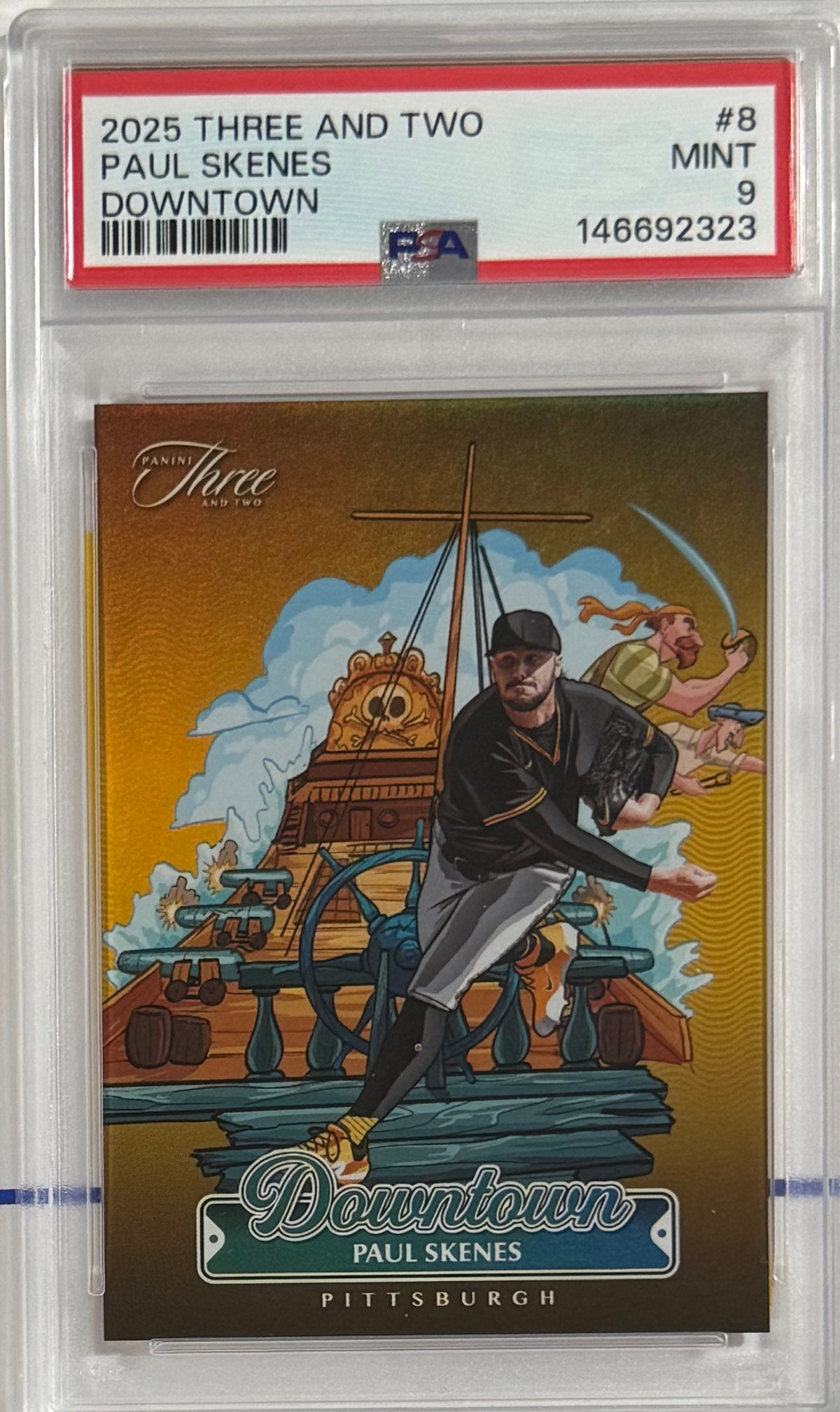 2025 Paul Skenes — Three and Two Downtown [SSP / Case Hit] — PSA 9 — front — Inventory P127-B