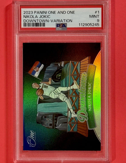 2023-24 Nikola Jokic — One and One Downtown Variation [SSP / Case Hit] — PSA 9 — front — Inventory P129-A