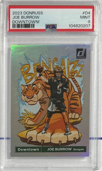 2023 Joe Burrow — Donruss Downtown [SSP / Case Hit] — PSA 9 — front — Inventory P130-B