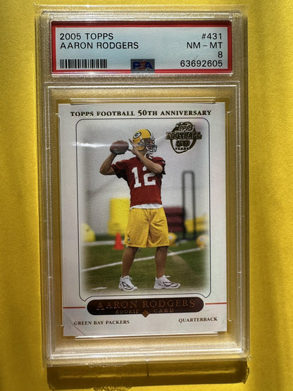 2005 Aaron Rodgers — Topps [Base] — PSA 8 — front — Inventory P132-D