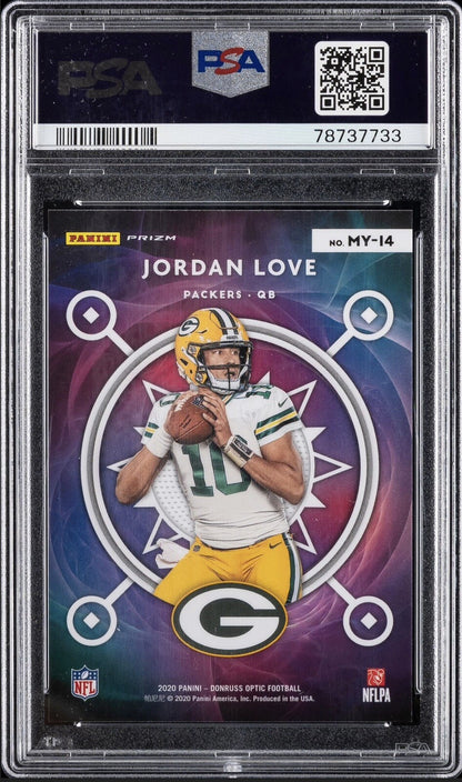 2020 Jordan Love — Donruss Optic Mythical [SP] — PSA 10 — back — Inventory P136-A