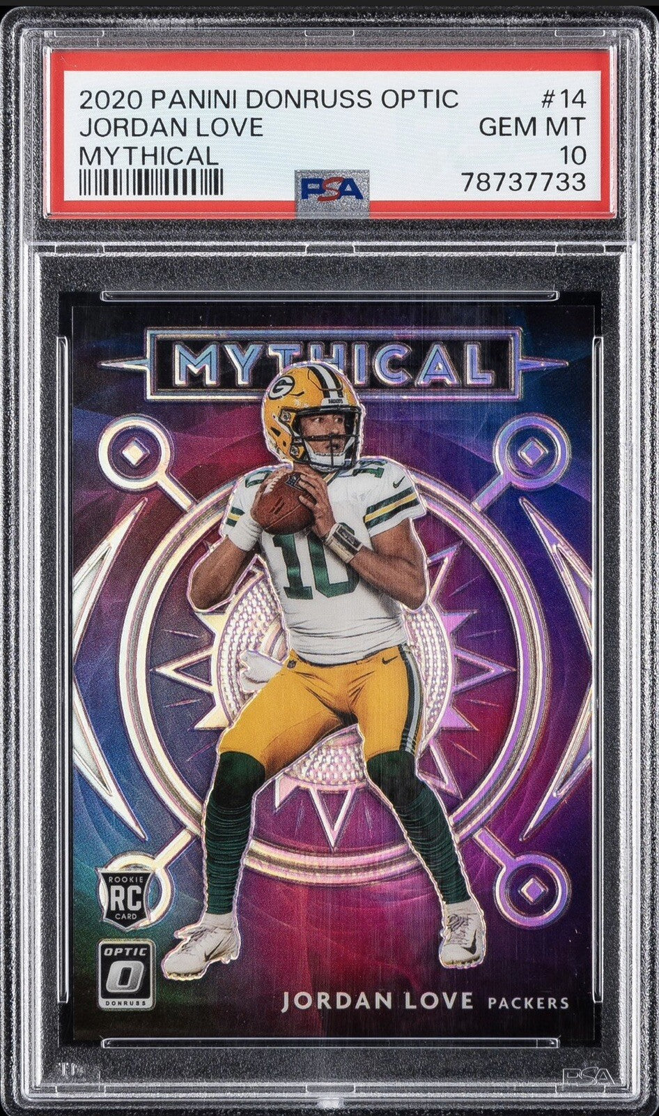 2020 Jordan Love — Donruss Optic Mythical [SP] — PSA 10 — front — Inventory P136-A