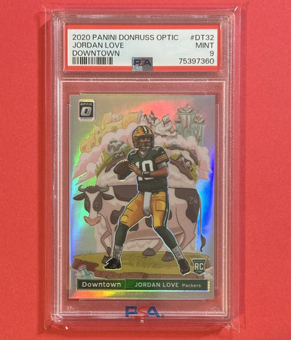 2020 Jordan Love — Donruss Optic Downtown — PSA 9 — front — Inventory P136-C