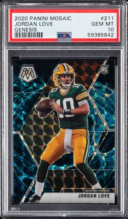 2020 Jordan Love — Mosaic [Genesis Mosaic Prizm] — PSA 10 — front — Inventory P137-A