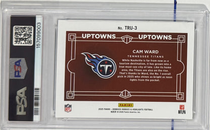 2025 Cam Ward — Donruss Rookies & Highlights The Rookies Uptowns [Base] — PSA 10 — back — Inventory P144-A