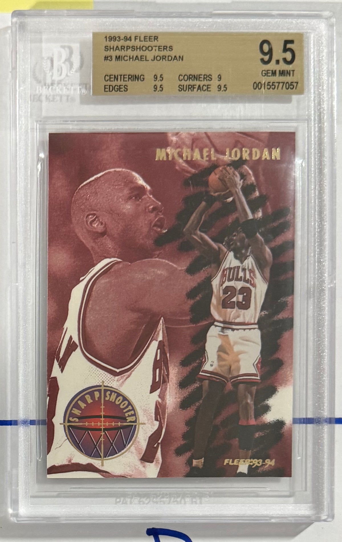1993-94 Michael Jordan — Fleer Sharpshooters — BGS 9.5 — front — Inventory P200-B