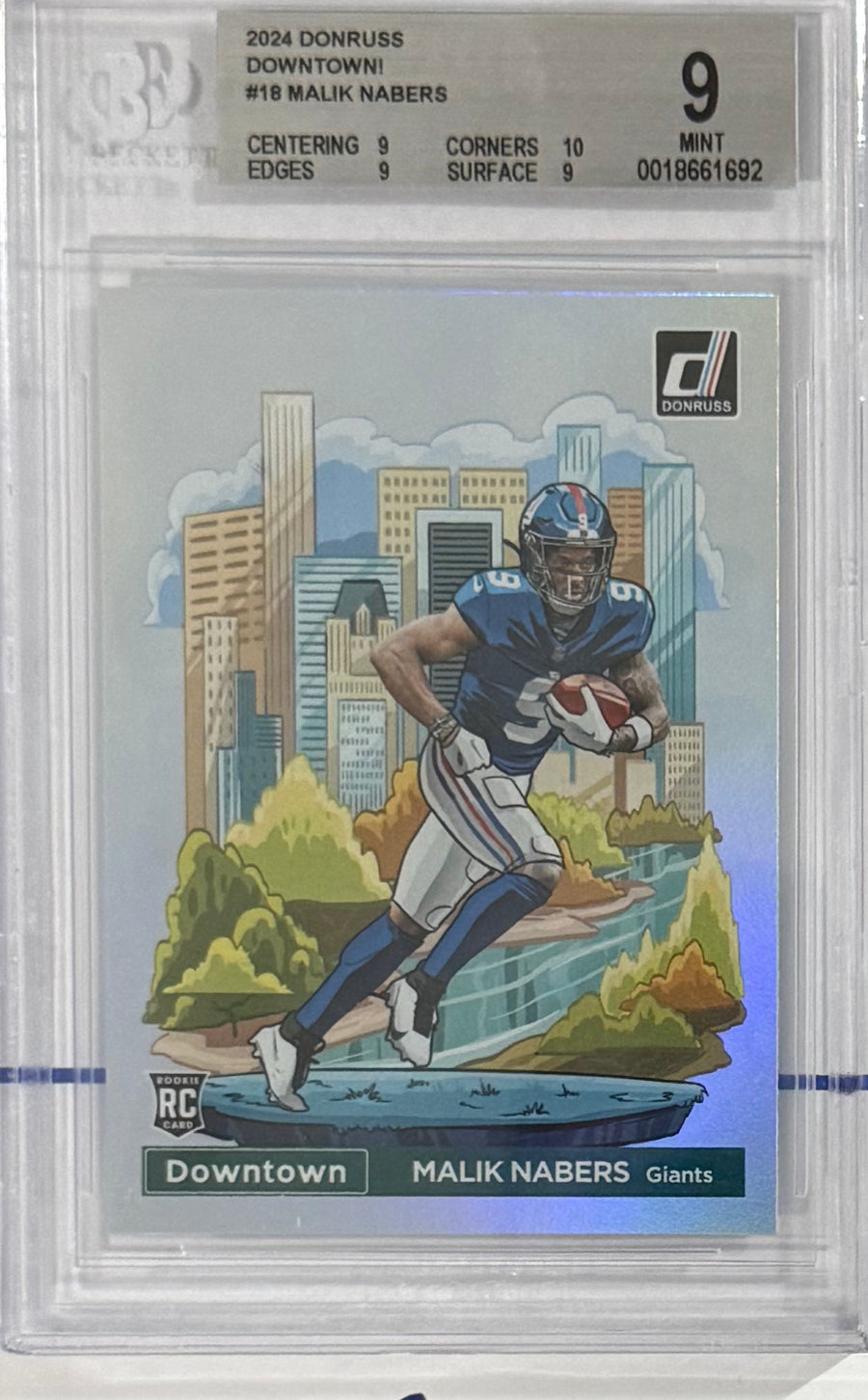2024 Malik Nabers — Donruss Downtown — BGS 9 — front photograph