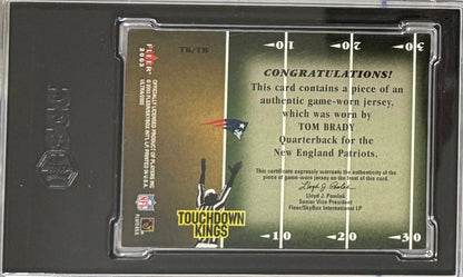 2003 Tom Brady — Fleer Ultra Touchdown Kings [Jersey] — SGC 8 — back — Inventory P300-A