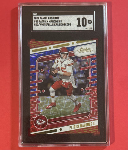 2024 Patrick Mahomes II — Absolute [Red/White/Blue Kaleidoscope] — SGC 10 — front — Inventory P301-C