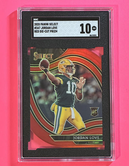 2020 Jordan Love — Select Field Level [Red Die-Cut Prizm] — SGC 10 — front — Inventory P302-D