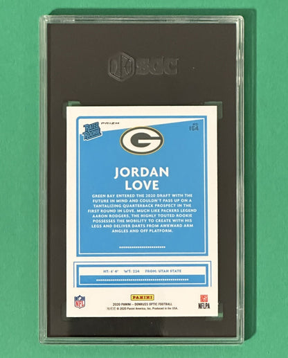 2020 Jordan Love — Donruss Optic Rated Rookies [Holo Prizm] — SGC 10 — back — Inventory P304-B