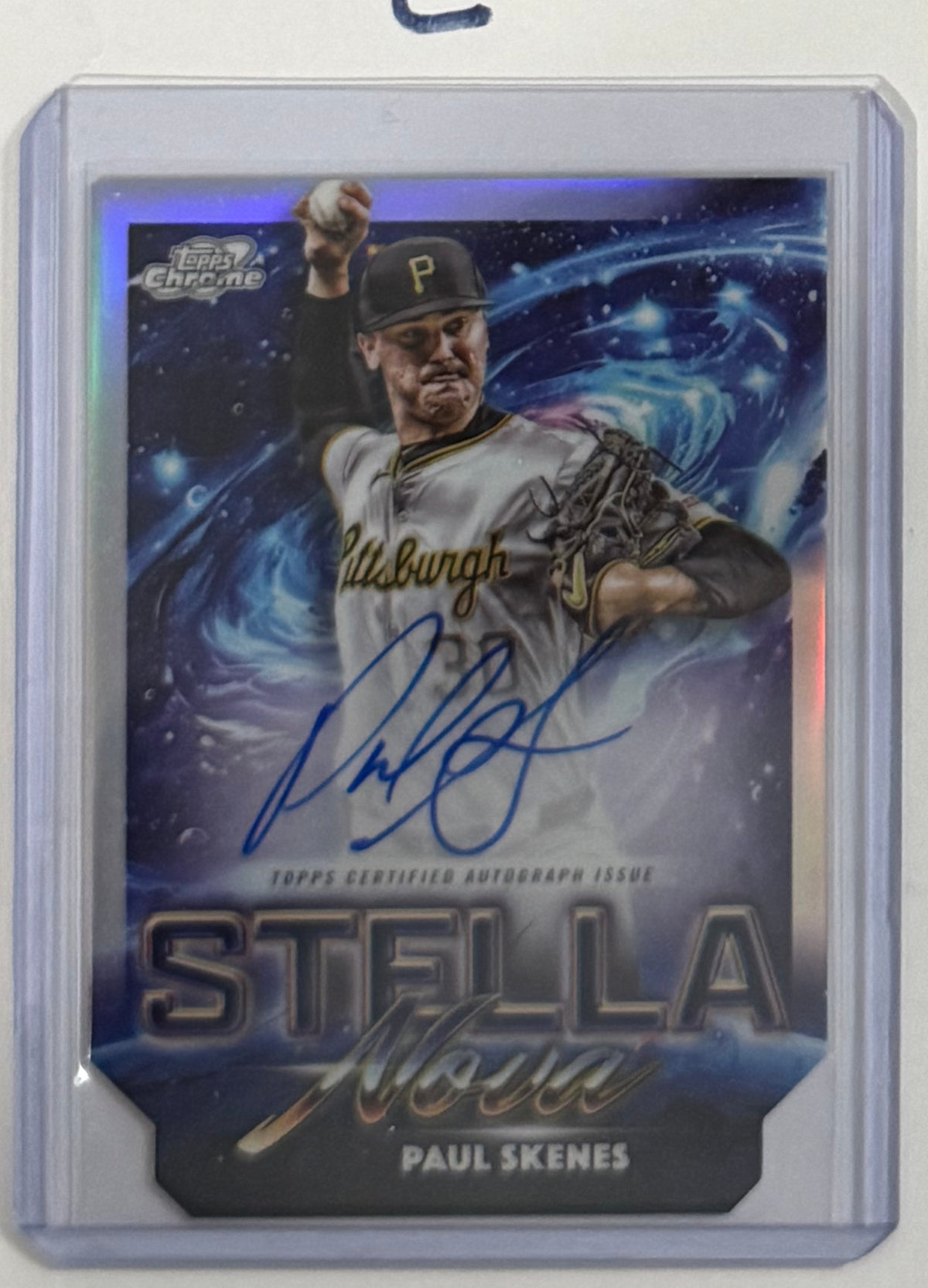 2025 Paul Skenes — Topps Cosmic Chrome Stella Nova Autograph Variation [Base] — front — Inventory P601-C