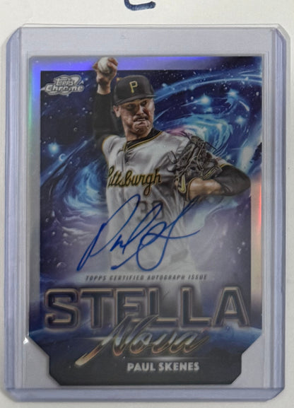 2025 Paul Skenes — Topps Cosmic Chrome Stella Nova Autograph Variation [Base] — front — Inventory P601-C