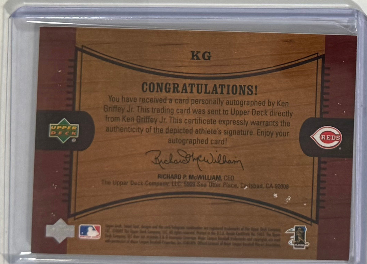 2004 Ken Griffey Jr. — Sweet Spot Sweet Spot Signatures [Base] — back — Inventory P602-A
