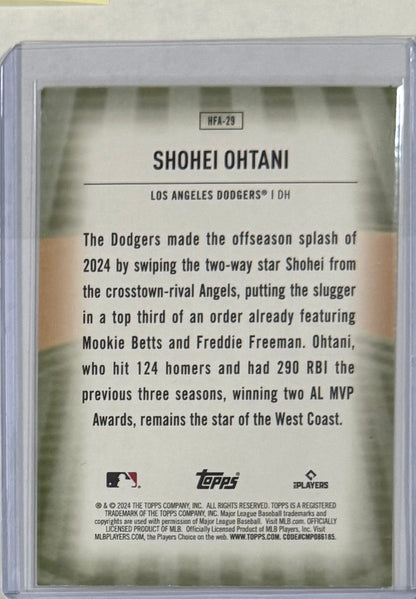 2024 Shohei Ohtani — Topps Update Series Home Field Advantage [SSP / Case Hit] — back — Inventory P602-B