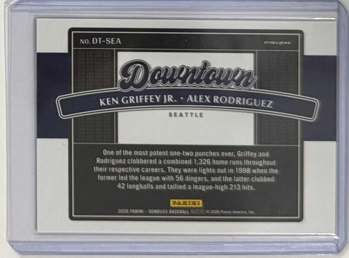 2026 Ken Griffey Jr. / Alex Rodriguez — Donruss Downtown Duos — back — Inventory P602-C