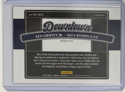 2026 Ken Griffey Jr. / Alex Rodriguez — Donruss Downtown Duos — back — Inventory P602-C