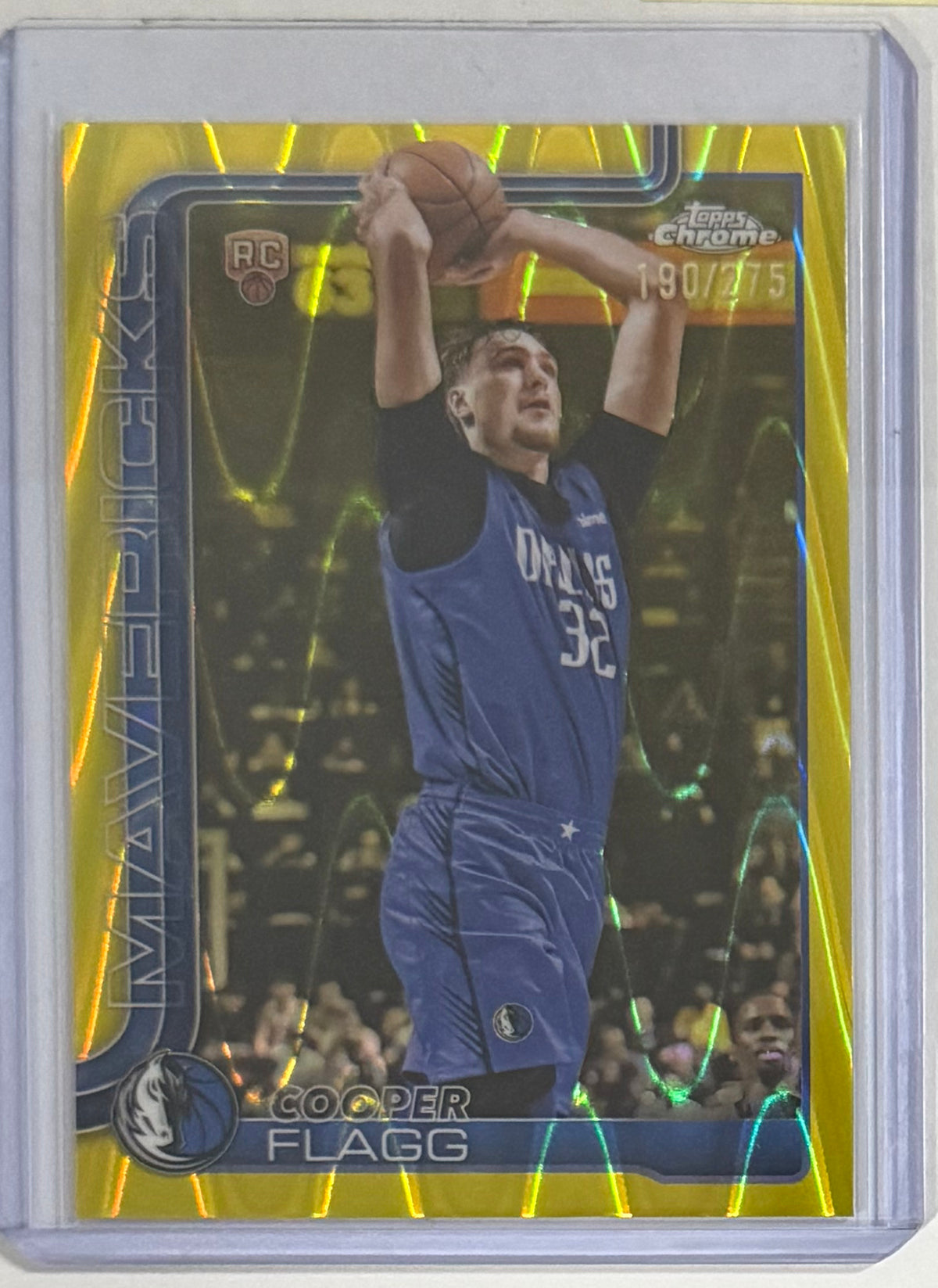 2025-26 Cooper Flagg — Topps Chrome [Yellow RayWave Refractor] — front — Inventory P701-A