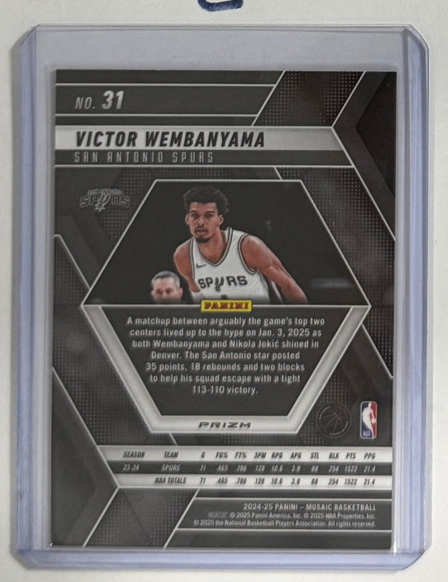 2024-25 Victor Wembanyama — Mosaic [Genesis Mosaic Prizm] — back photograph