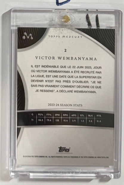 2023-24 Victor Wembanyama — Topps Mercury: Victor Wembanyama [French Language] — back — Inventory P701-D