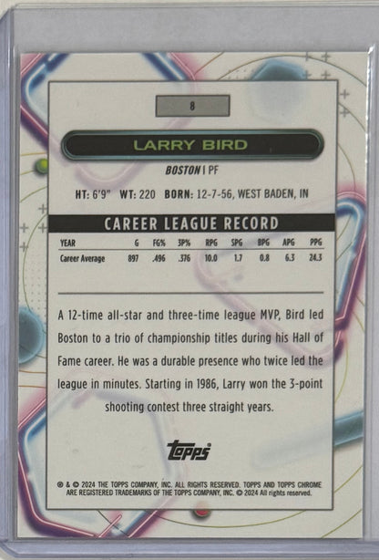 2023-24 Larry Bird — Cosmic Chrome Base — back — Inventory P702-B