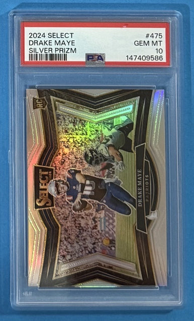 2024 Drake Maye — Select Field Level [Silver Prizm] — PSA 10 — front — Inventory P704-D