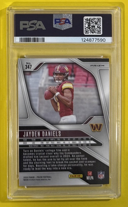 2024 Jayden Daniels — Prizm [Lazer Prizm] — PSA 10 — back — Inventory P709-D