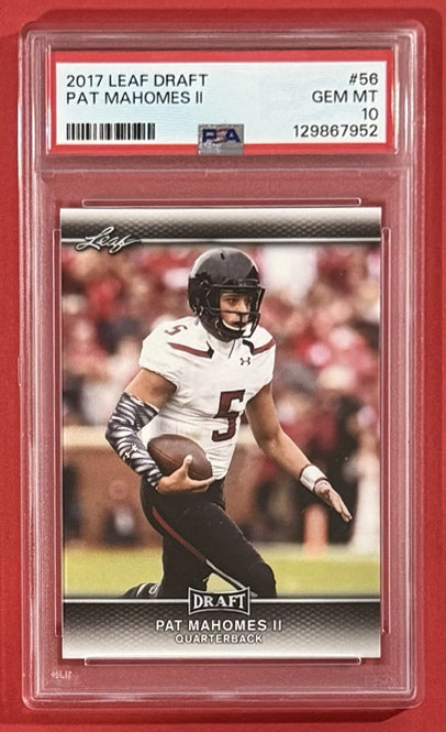 2017 Patrick Mahomes II — Leaf Draft Base [Base] — PSA 10 — front — Inventory P710-B