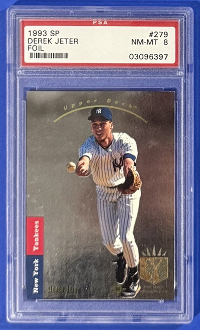 1993 Derek Jeter — SP [Foil] — PSA 8 — front photograph