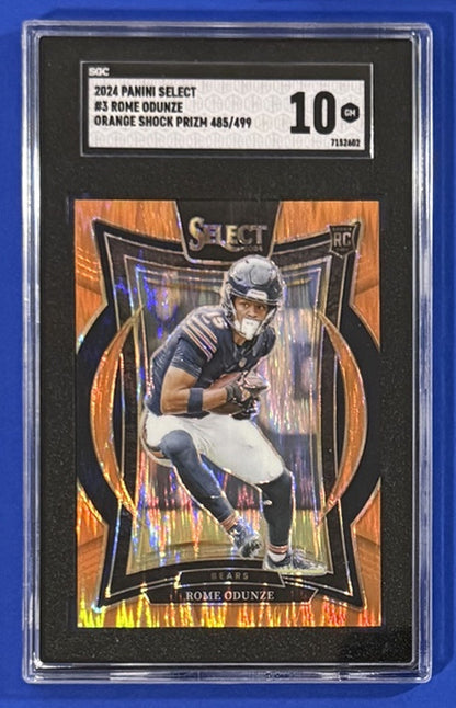 2024 Rome Odunze — Select Concourse [Orange Shock Prizm] — SGC 10 — front — Inventory P714-A