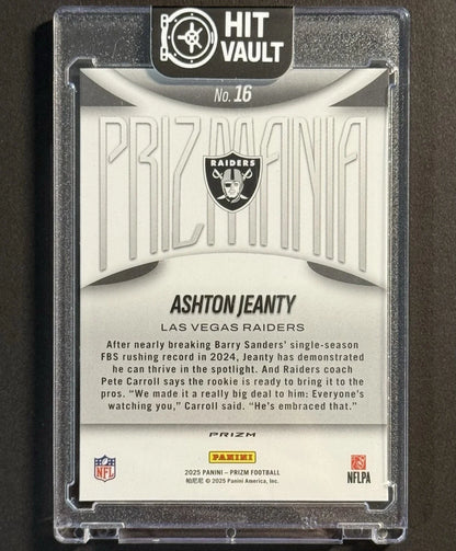 P716-B — 2025 Panini Prizm Ashton Jeanty Prizmania Rookie #16 — back
