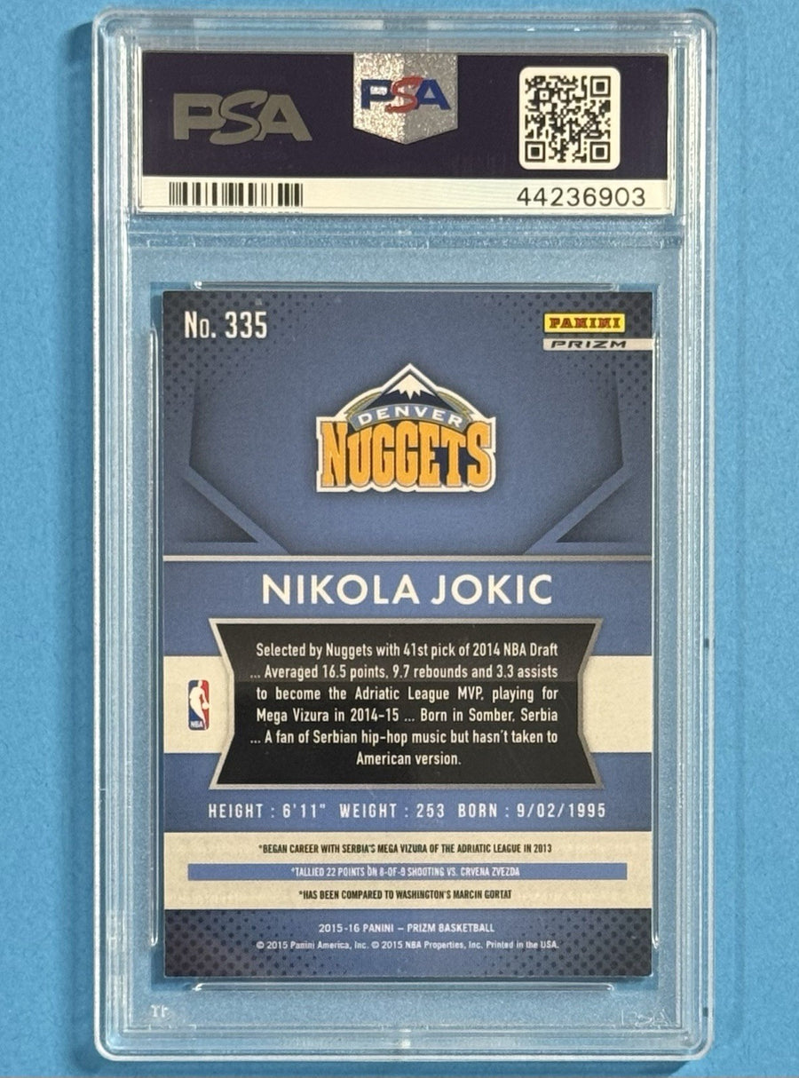 2015-16 Nikola Jokic — Prizm [Silver Prizm] — PSA 10 — back photograph