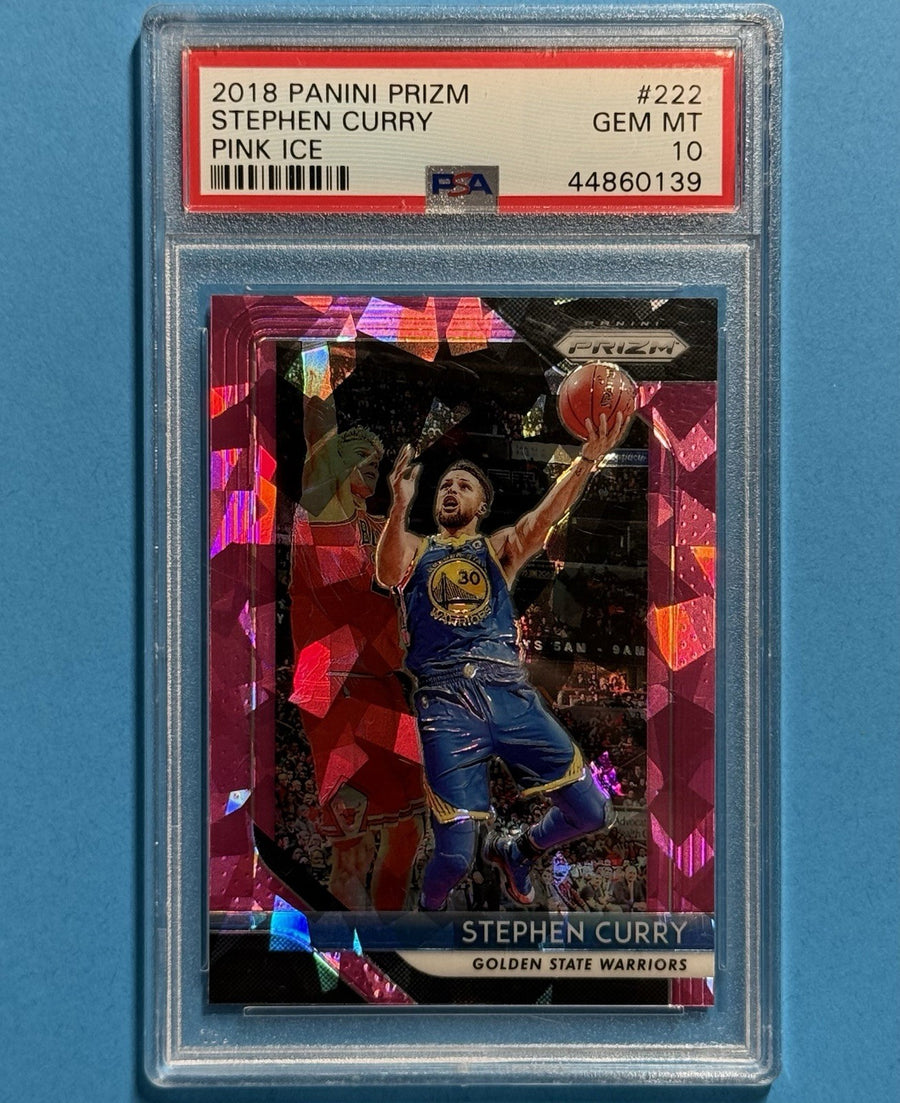 2018-19 Stephen Curry — Prizm [Pink Ice] — PSA 10 — front photograph