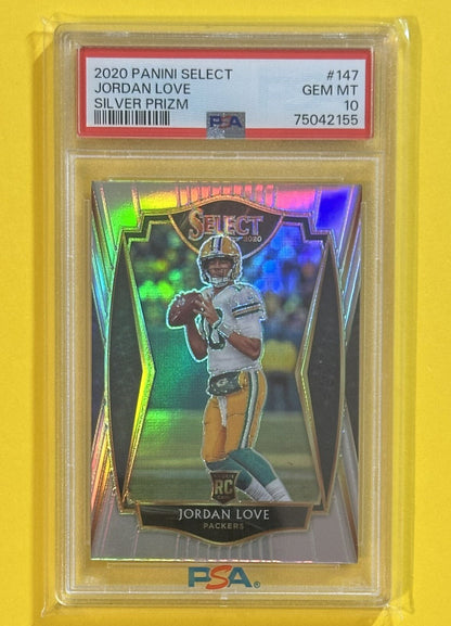 2020 Jordan Love — Select Premier Level [Silver Prizm] — PSA 10 — front — Inventory P140-A