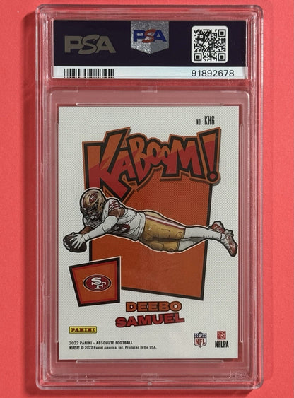 2022 Deebo Samuel — Absolute Kaboom! Horizontal [SSP / Case Hit] — PSA 10 — back — Inventory P133-B