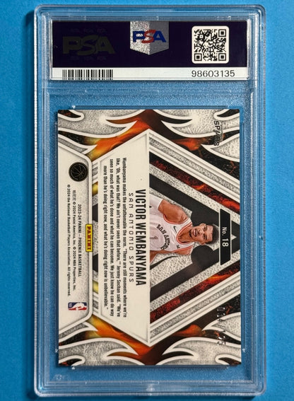 2023-24 Victor Wembanyama — Phoenix Fire Forged [Red] — PSA 10 — back — Inventory P592-C