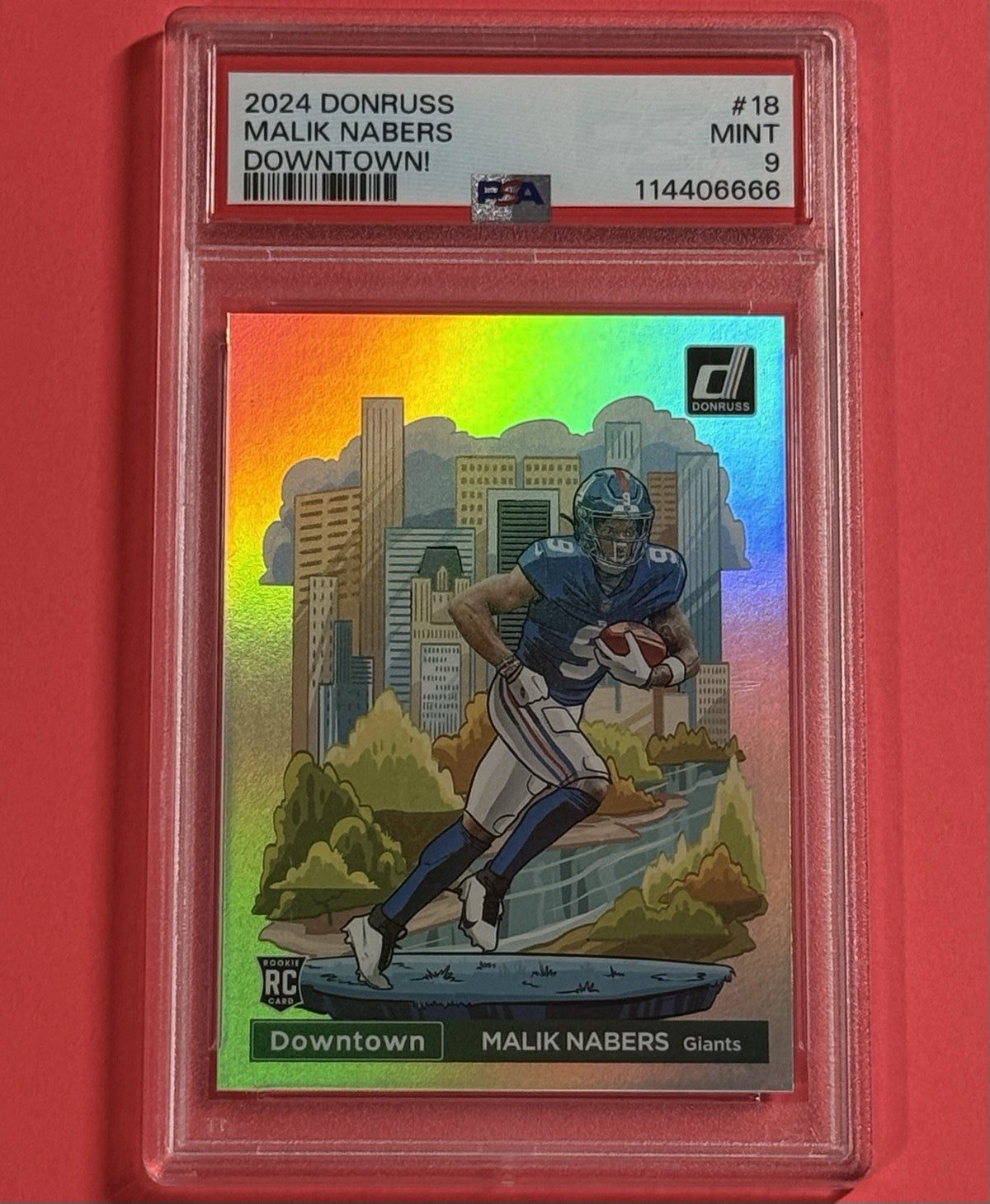 2024 Malik Nabers — Donruss Downtown — PSA 9 — front — Inventory P596-B