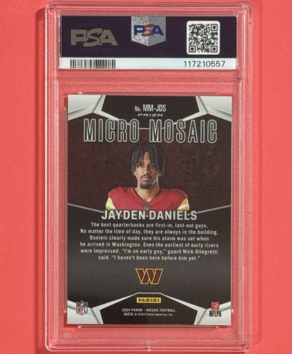 2024 Jayden Daniels — Mosaic Micro Mosaic — PSA 10 — back — Inventory P593-A