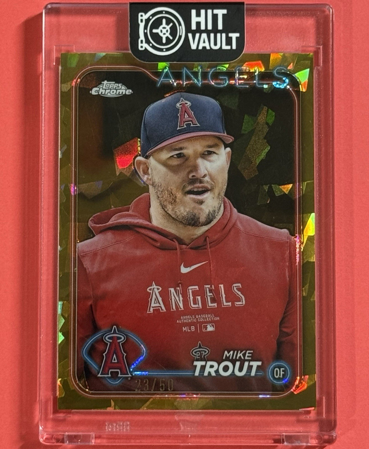 2024 Mike Trout — Chrome Sapphire Image Variation [Gold] — front — Inventory P593-B