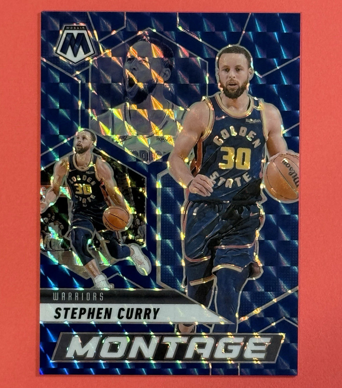 2024-25 Stephen Curry — Mosaic Montage [Blue Prizm] — front — Inventory P591-D