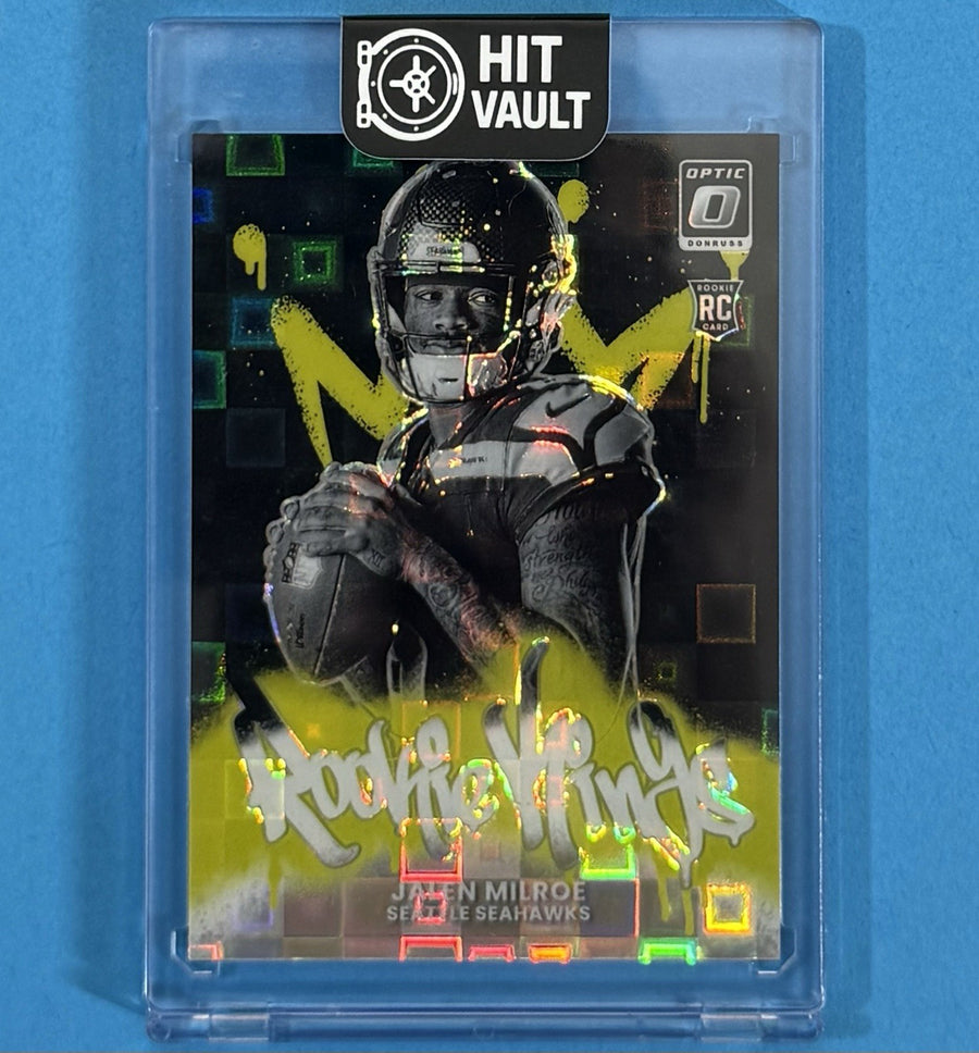 2025 Jalen Milroe — Donruss Optic Rookie Kings [Black Pandora] — front photograph