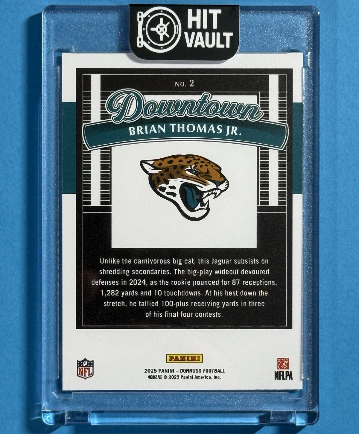 2025 Brian Thomas Jr. — Donruss Downtown — back — Inventory P590-A