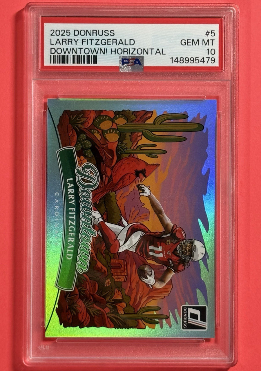 2025 Larry Fitzgerald — Donruss Downtown! Horizontal — PSA 10 — front photograph