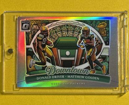 2025 Donald Driver / Matthew Golden — Donruss Optic Downtown Duos — front — Inventory P593-D
